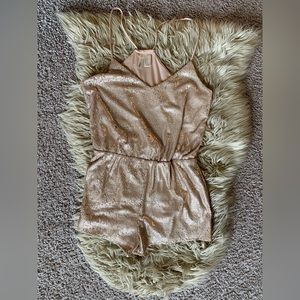 Forever21 Champaign Gold Sequin Romper